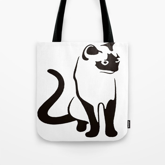 Siamese Cat Design Tote Bag By Taiche Society6