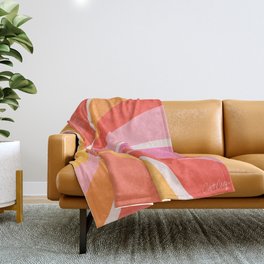 Sunshine Swirl – Pink & Peach Palette Throw Blanket