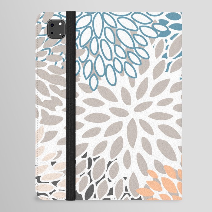 Modern Floral Printed Art iPad Folio Case