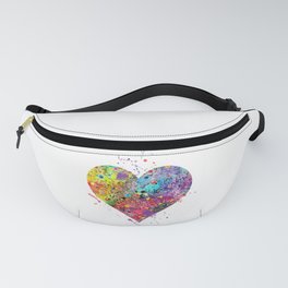 Heart Watercolor Art Love Gift Valentine's Day Gift Wedding Art Engagement Gift Fanny Pack