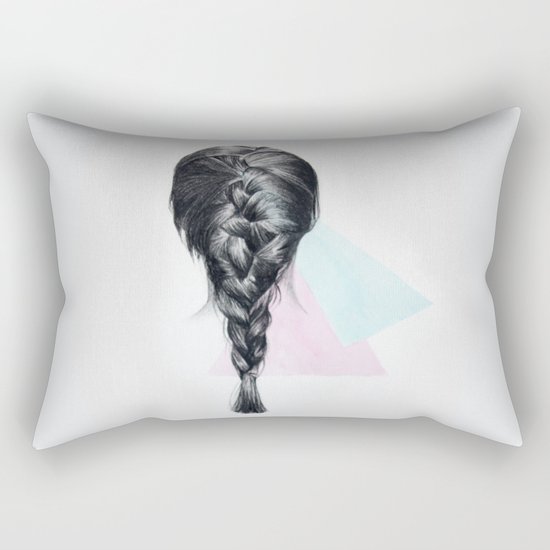 Hair Illustration Rectangular Pillow