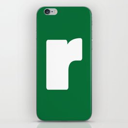 r (White & Olive Letter) iPhone Skin