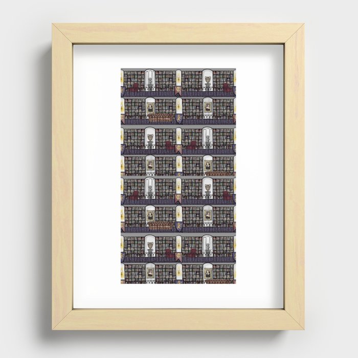 Dark Academia - The Library Recessed Framed Print