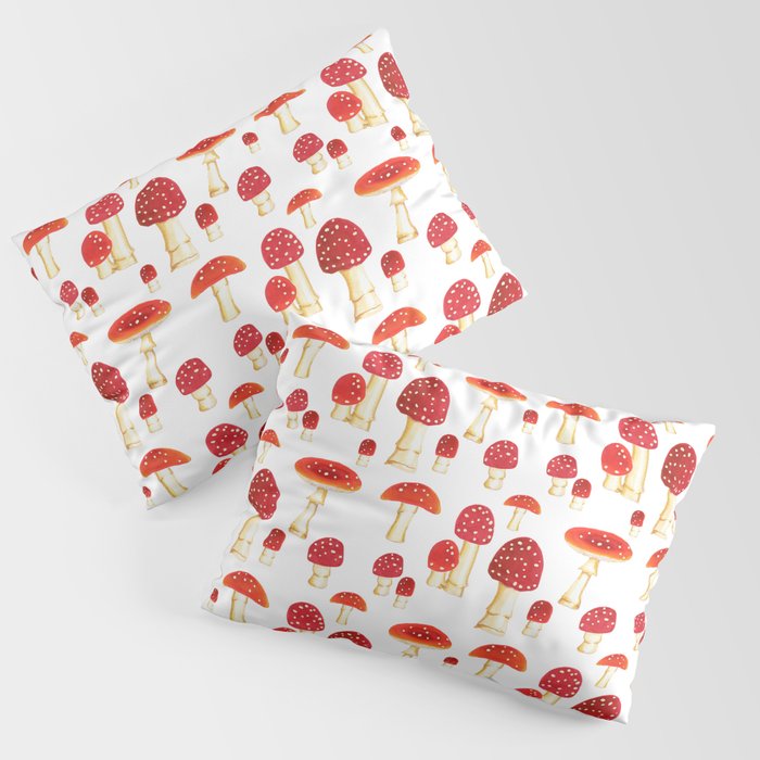 Poison Mushrooms in Spring Pillow Sham