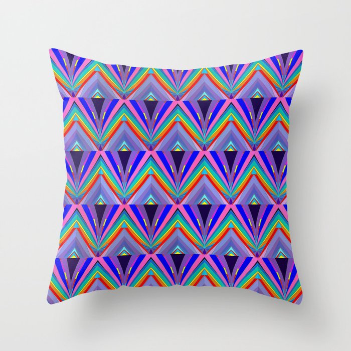 Art Deco Shades of Purple Throw Pillow