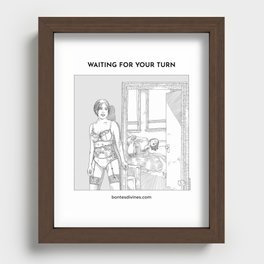 Waiting for your turn Recessed Framed Print