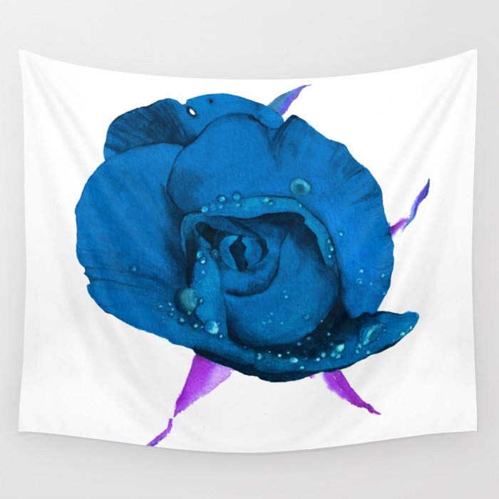 Deep blue rose Wall Tapestry