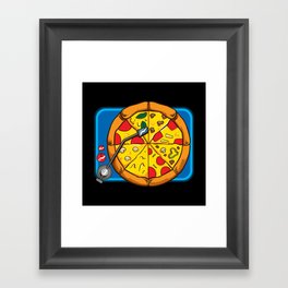 Vinyl Record Pizza Party Framed Art Print