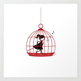 The Caged Bird Sings Art Print