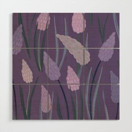 Grape Hyacinths Wood Wall Art