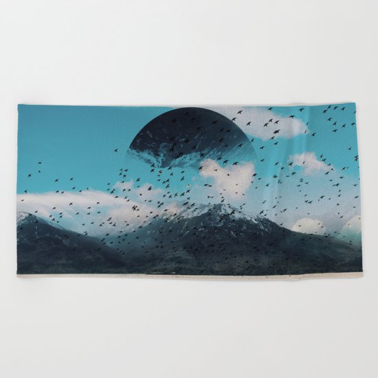 The crows start singing Beach Towel