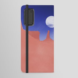 Red rock moonlight Android Wallet Case