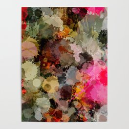 Paint Splatter Bouqet  Poster