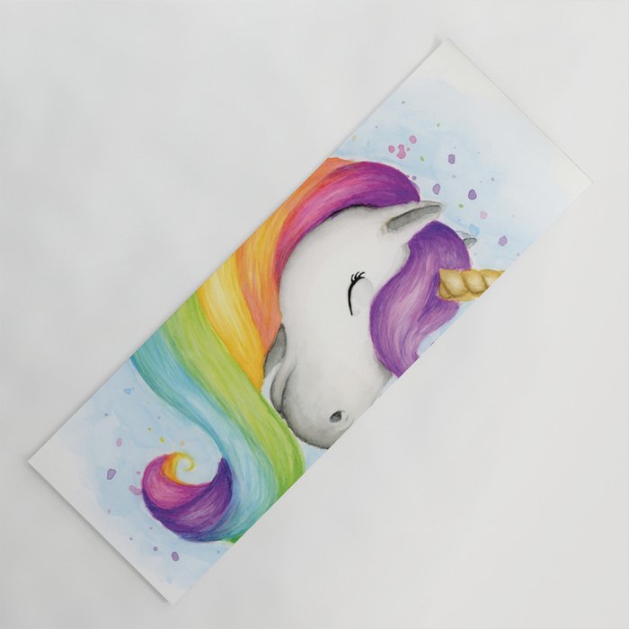 Rainbow Unicorn Yoga Mat