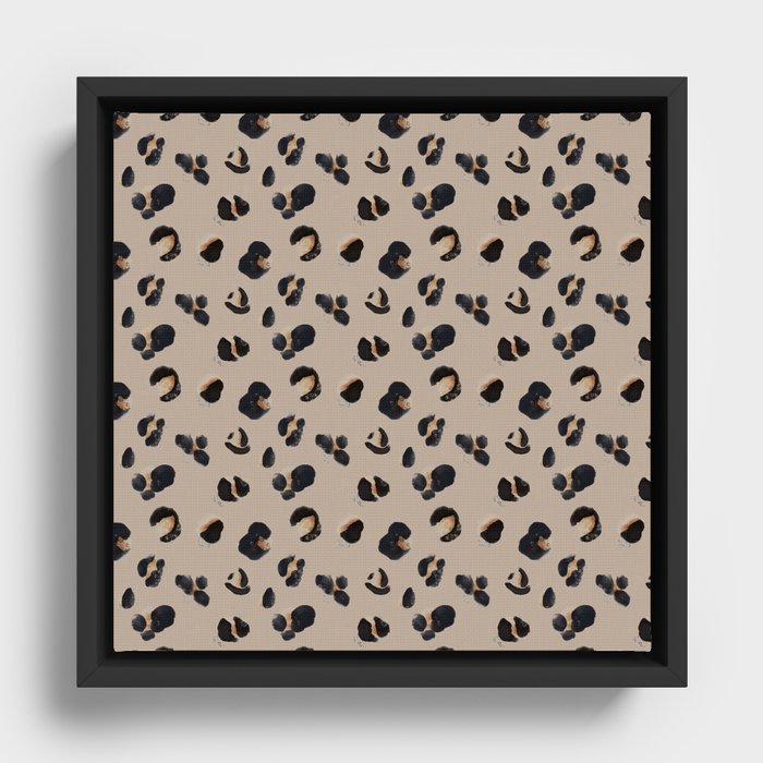 Leopard Animal Print Pattern Framed Canvas