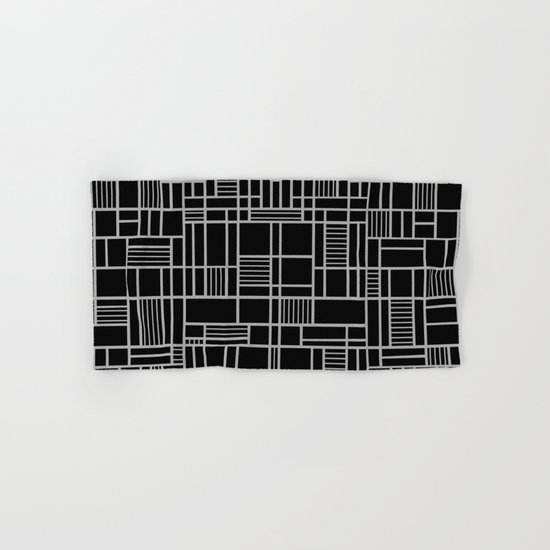 Map Lines Silver Hand & Bath Towel