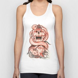 As Above, So Below - Red Pencil and Ink sketch Tank Top