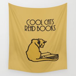 Cool cats read books Wall Tapestry