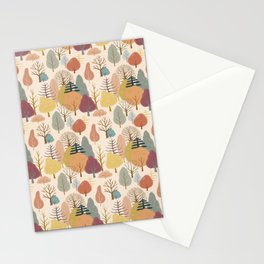 Trees in a Forest Pattern Stationery Cards