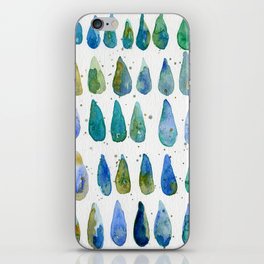Abstract Rain Drops - watercolor iPhone Skin