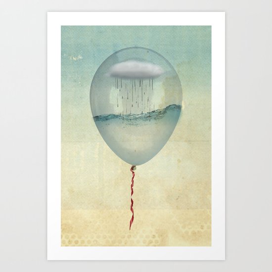 the balloon half full Art Print