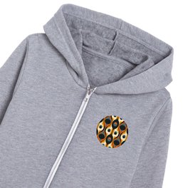 Mid Century Modern Abstract Circles & Shapes Kids Zip Hoodie