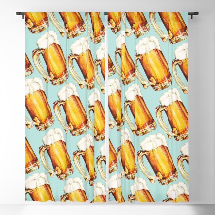 Beer Pattern Blackout Curtain