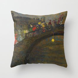 Venice, Italy Carnival (Masquerade) by Lajos Gulácsy Throw Pillow