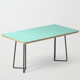 Seafoam and White Gems Pattern Coffee Table