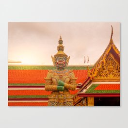 Grand Palace Bangkok - statue Canvas Print