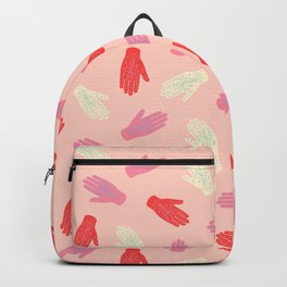Palmistry Pattern in Peach Backpack