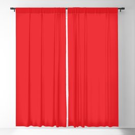 Simple Red Luxe Solid Color Blackout Curtain