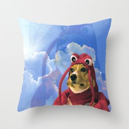 Lobster Corgi Throw Pillow