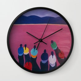 Purple Mountains Wall Clock