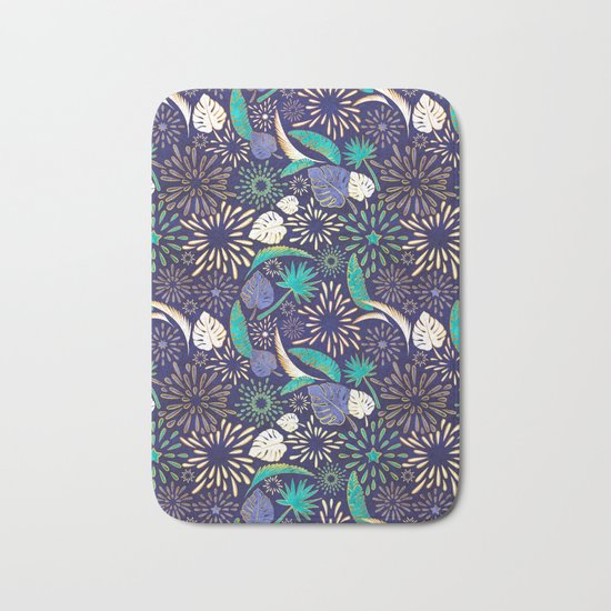 Tropical fireworks Bath Mat