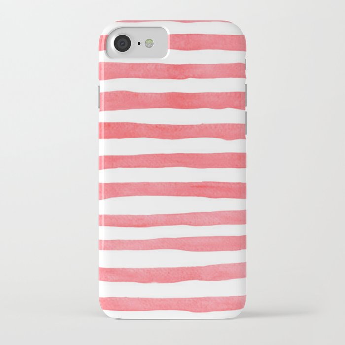 red and white marble pattern iPhone Case
