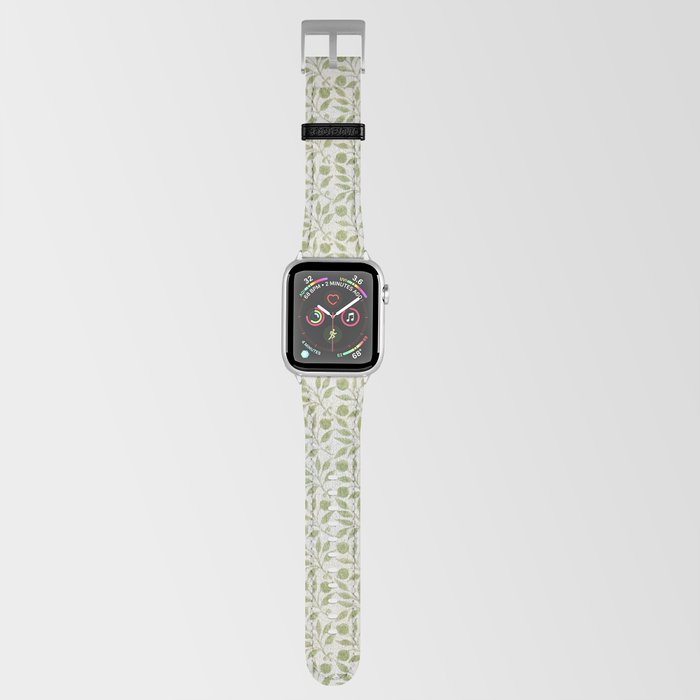 William Morris Vintage Rosehip Thyme Green Apple Watch Band