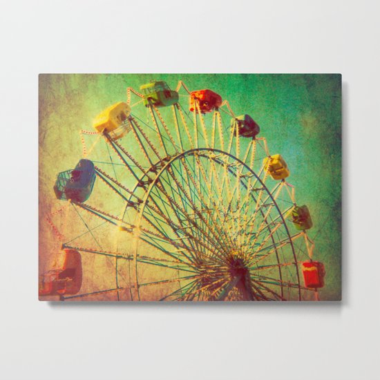 The Unbearable Elation of Summer carnival ferris wheel Metal Print