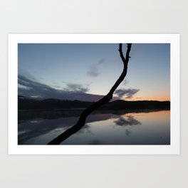 Sunset on lake, Nature Photography, Landscape Photos, sunset photos Art Print
