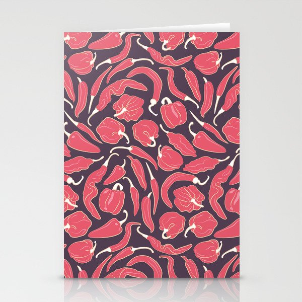 Red chili peppers Stationery Cards