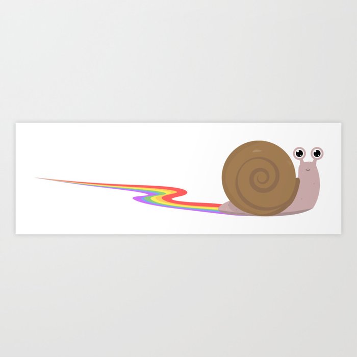 Rainbow Snail Art Print