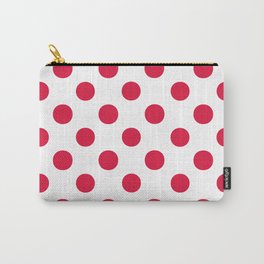 Polka Dots (Crimson/White) Carry-All Pouch