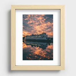 Friday Harbor Ferry Recessed Framed Print