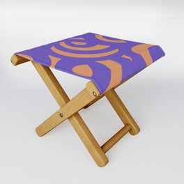 Yarn loops - orange purple  Folding Stool