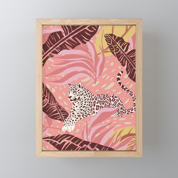 Leopard Crush Pink Framed Mini Art Print