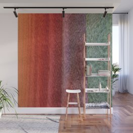 red and green color blocking line function Wall Mural