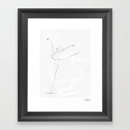'ESSENCE', Dancer Line Drawing Framed Art Print