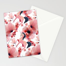 Pastel Wild Unicorn Flower Pattern Stationery Card