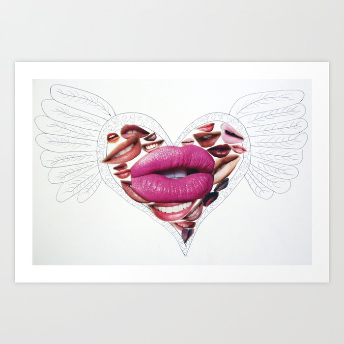 Kiss Kiss Art Print