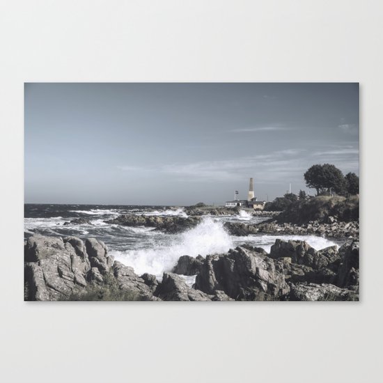 The wild sea- Wild waves o stormy day Canvas Print